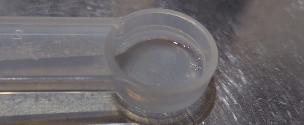 中性洗剤の量小さじ０．５